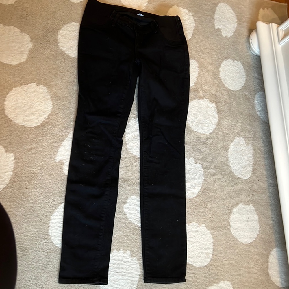 Old navy maternity side panel black jeans/jeggings